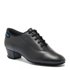 Heather - Black Calf, Full Sole Ladies Teaching and Practice Dance Shoes (Pictured on the 1.5" Heather Heel)