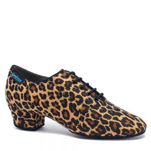 Heather Split - Leopard, Split Sole Ladies Teaching and Practice Dance Shoes (Pictured on the 1.5" Heather Heel)