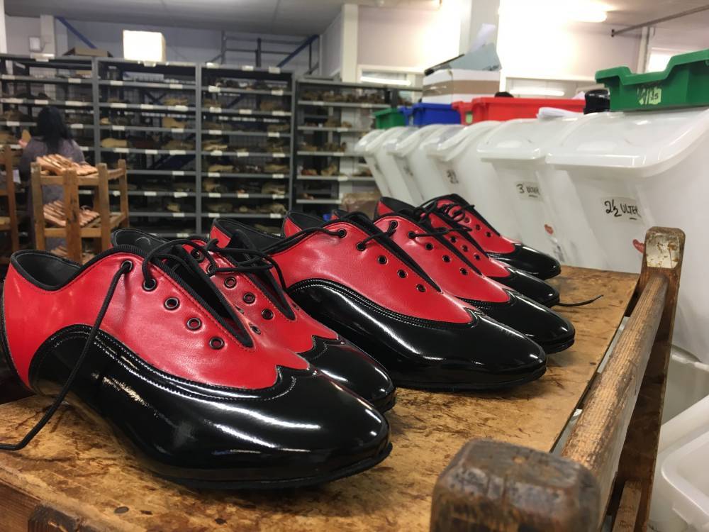 Brogues - Red & Black Patent, Mens Latin Dance Shoes (featured on Strictly Come Dancing 2018)