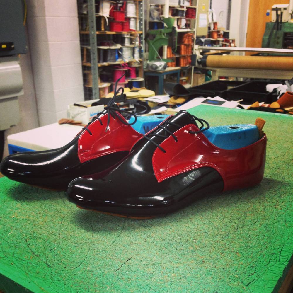 Gibson - Black & Red Patent, Mens Ballroom Dance Shoes