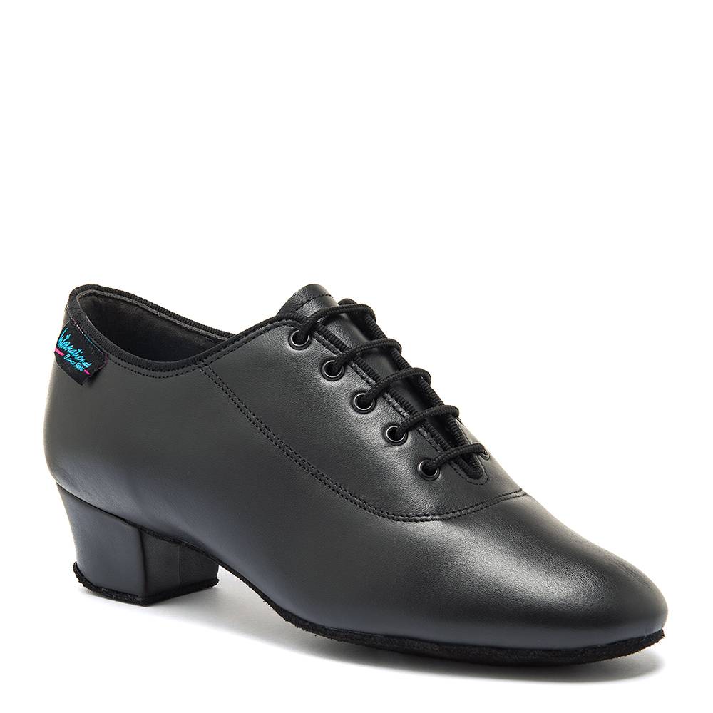 Vegan Heather - Black Calf, Animal Free Full Sole Ladies Teaching and Practice Dance Shoes (Pictured on the 1.5" Heather Heel)