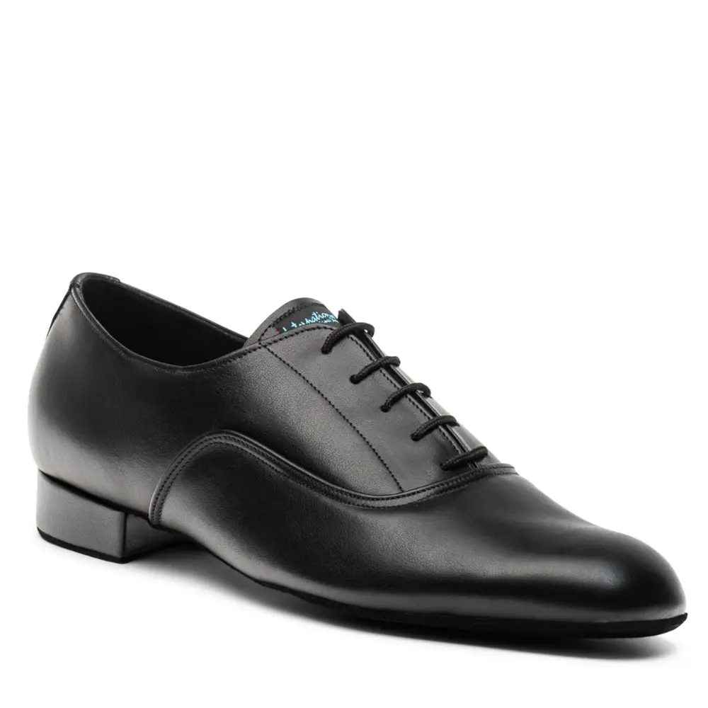 Vegan Oxford - Black Calf, Animal Free Mens Ballroom Dance Shoes (Pictured on the 1" Gibson Heel)