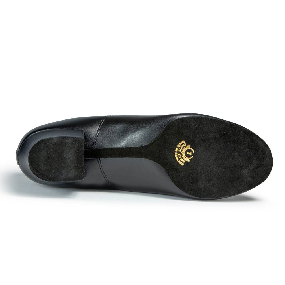 Vegan Rumba - Black Calf, Animal Free Mens Latin Dance Shoes (Pictured on the 1.5" Spanish Heel)