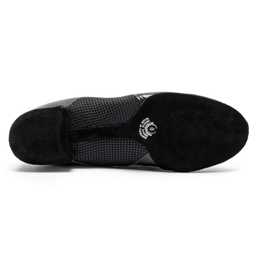 Romeo - Black Patent/AirMesh, Mens Ballroom Dance Shoes (Pictured on the 1" Contra Heel)