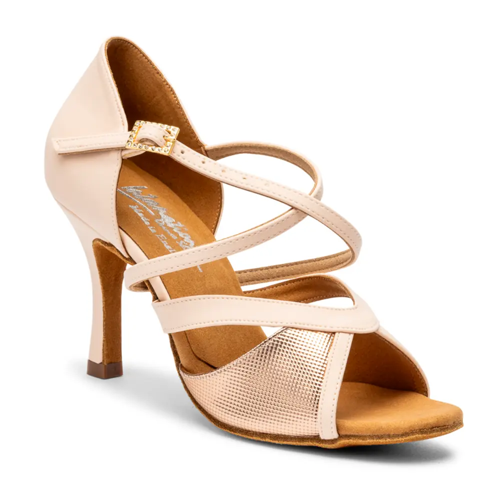 Bianca - Himalayan Rose/Rose Gold Pixel, Ladies Social Dance Shoes (Pictured on the 3" Vogue Heel)