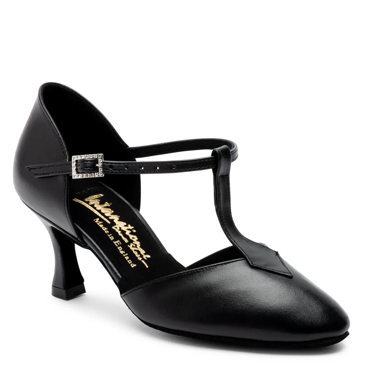 Karen - Black, Ladies Teaching, Practice and American Smooth Dance Shoes (Pictured on the 2.5" IDS Heel)