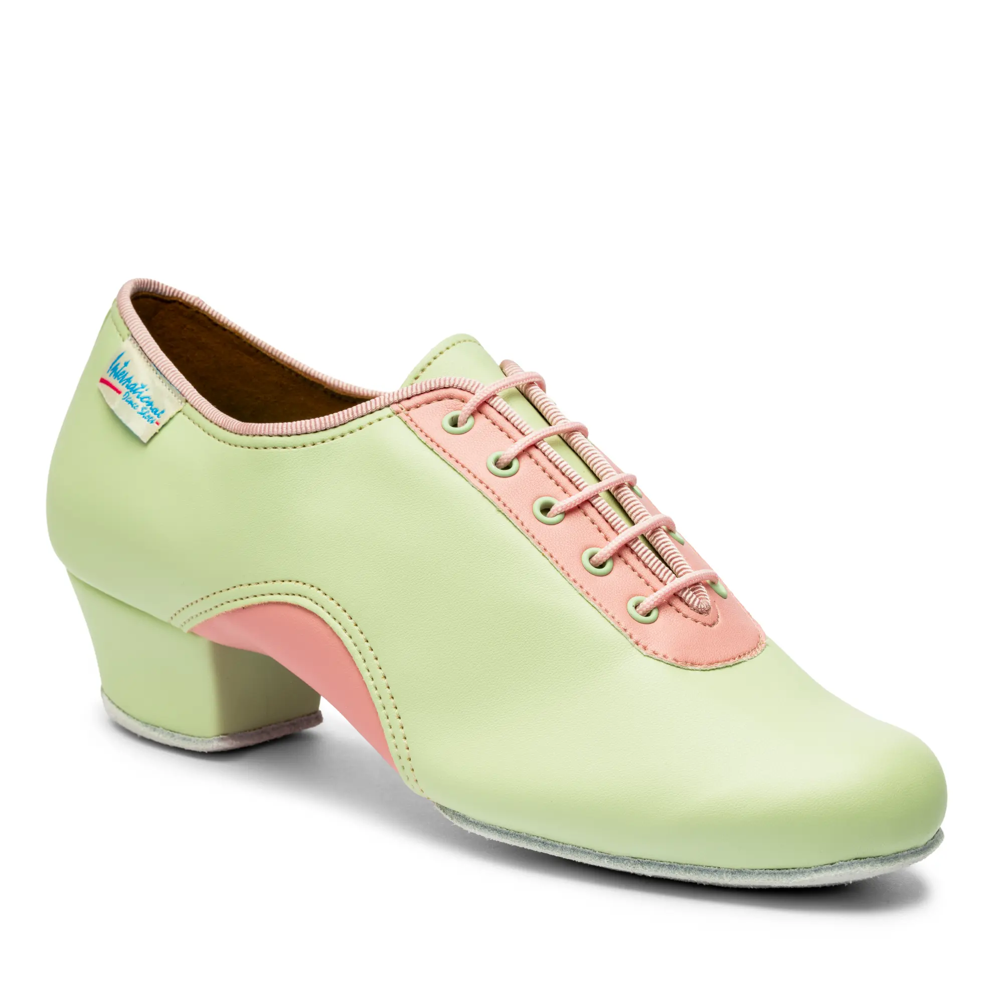 Artiste SS - Strawberry Matcha, Split Sole Ladies Teaching and Practice Dance Shoes (Pictured on the 1.5" Heather Heel)