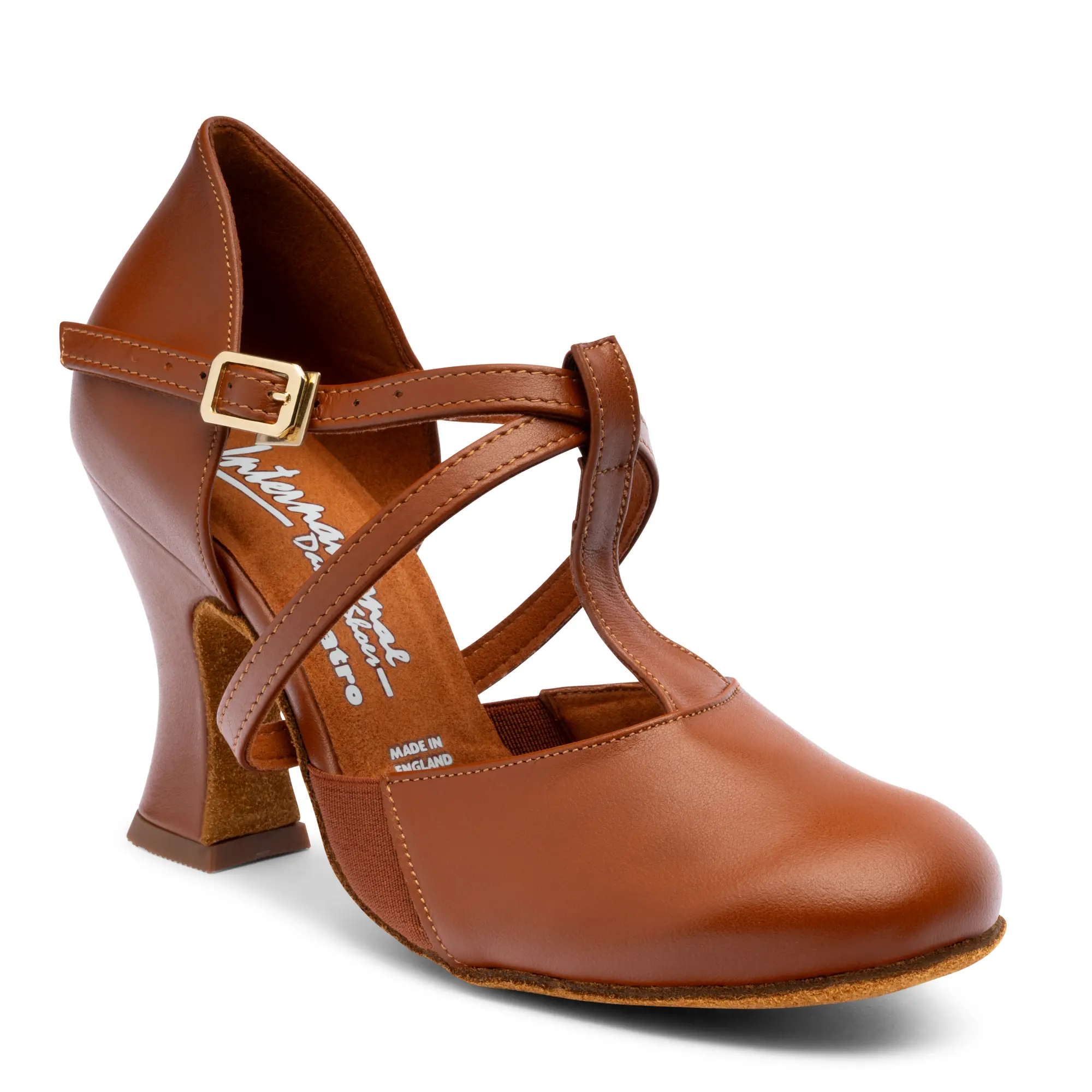 Mayfair - Brown Calf, Ladies Musical Theatre and Character Shoes, hand-crafted in the UK (Pictured on the 3" Teatro Heel)